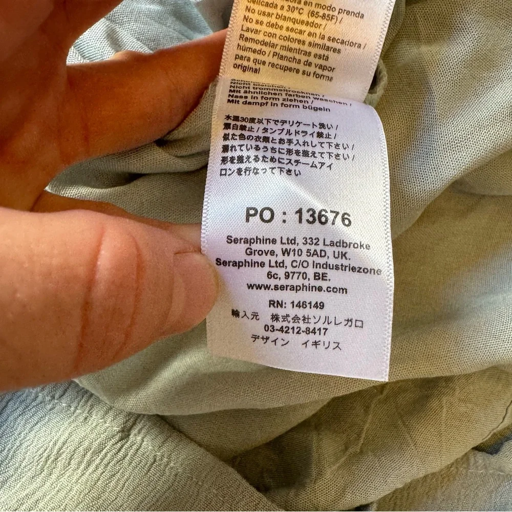 Seraphine Light Green Maternity Dress - Picture 13 of 14